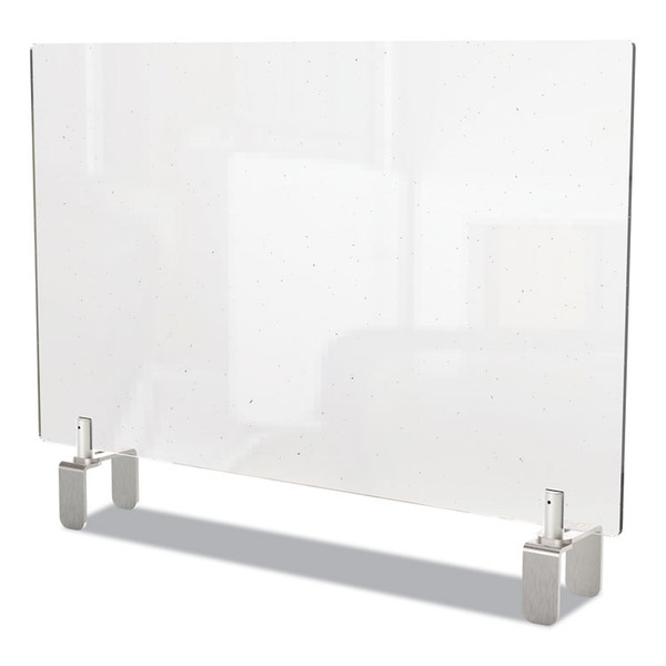 Clear Partition Extender with Attached Clamp, 42 x 3.88 x 24, Thermoplastic Sheeting [SKU: GHEPEC2442A]