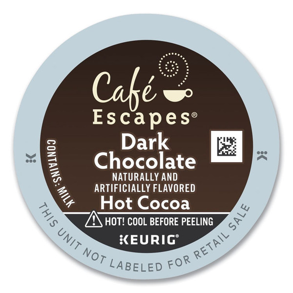 Cafe Escapes Dark Chocolate Hot Cocoa K-Cups, 24/Box [SKU: GMT6802]