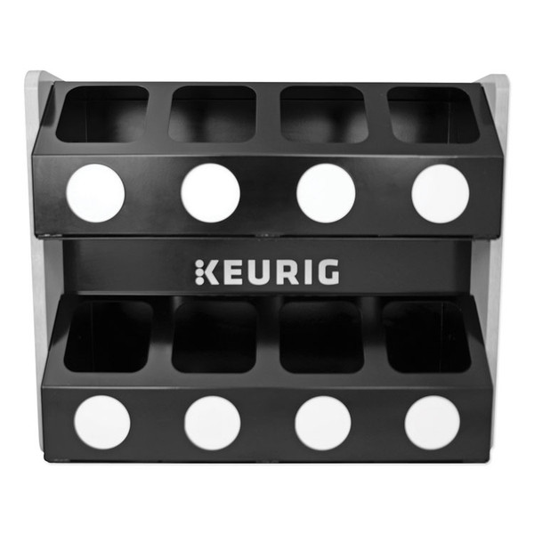 Premium K-Cup Pod Storage Rack 8-Sleeve, 16 x 21 x 18, Black [SKU: GMT7662]