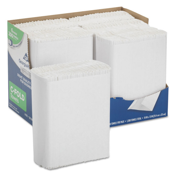 Professional Series Premium Folded Paper Towels in Convenient EZ Access Carton, C-Fold, 10 x 13, 200/Pack, 6 Packs/Carton [SKU: GPC2112014]