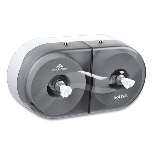 SofPull Twin High-Capacity Center-Pull Dispenser, 20.13 x 7 x 10.75, Smoke [SKU: GPC56509]