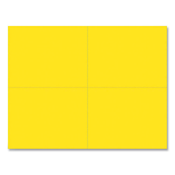 Printable Postcards, Inkjet, Laser, 110 lb, 5.5 x 4.25, Bright Yellow, 200 Cards, 4 Cards/Sheet, 50 Sheets/Pack [SKU: GRP951840]