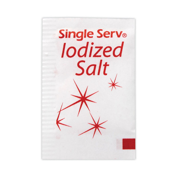 Iodized Salt Packet, 0.6 g Packet, 3,000/Box, Delivered in 1-4 Business Days [SKU: GRR20900355]