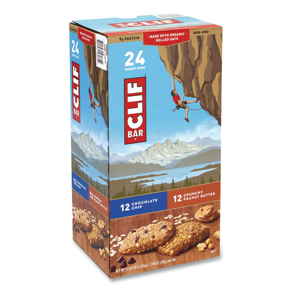 Energy Bar, Chocolate Chip/Crunchy Peanut Butter, 2.4 oz, 24/Box, Delivered in 1-4 Business Days [SKU: GRR22000438]