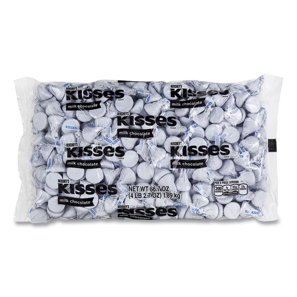 KISSES, Milk Chocolate, White Wrappers, 66.7 oz Bag, Delivered in 1-4 Business Days [SKU: GRR24600242]