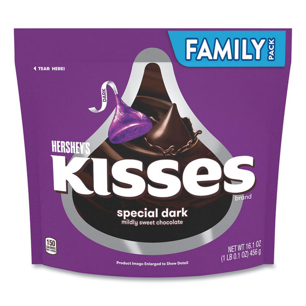 KISSES Special Dark Chocolate Candy, Family Pack, 16.1 oz Bag, 2 Bags/Pack, Delivered in 1-4 Business Days [SKU: GRR24600424]