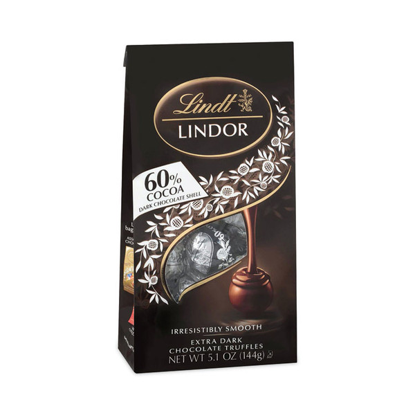 Lindor Extra Dark Chocolate Truffles, 5.1 oz Bag, 3 Count, Delivered in 1-4 Business Days [SKU: GRR30101028]
