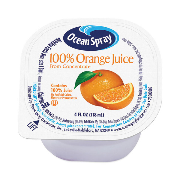 100% Juice, Orange, 4 oz Cup, 48/Box, Delivered 1-4 Business Days [SKU: GRR30700001]