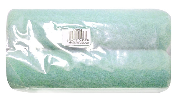 RollerLite Economy 9DB038 Roller Cover, 3/8 in Thick Nap, 9 in L, Polyester Cover, Green [SKU: ORG4339610]