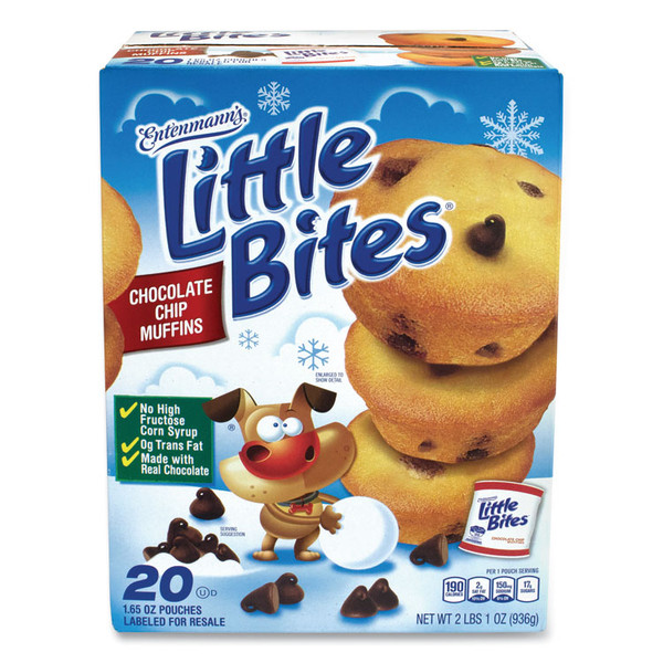 Little Bites Muffins, Chocolate Chip, 1.65 oz Pouch, 20 Pouches/Box, Delivered in 1-4 Business Days [SKU: GRR90000016]