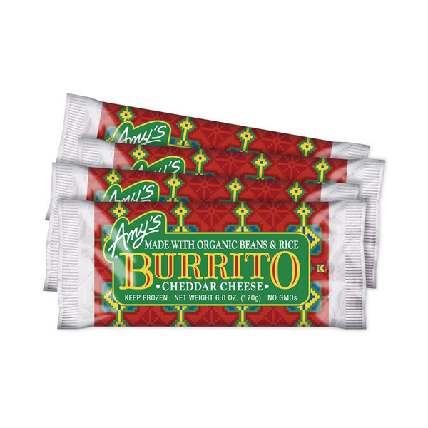 Cheddar Cheese, Bean and Rice Burrito, 6 oz Pouch, 4/Pack, Delivered in 1-4 Business Days [SKU: GRR90300142]