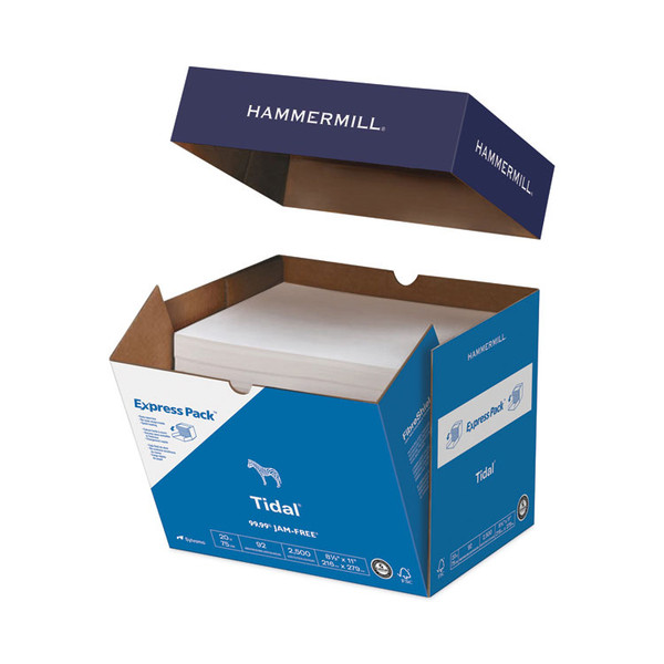 Tidal Print Paper Express Pack, 92 Bright, 20 lb Bond Weight, 8.5 x 11, White, 2,500 Sheets/Carton [SKU: HAM163120]