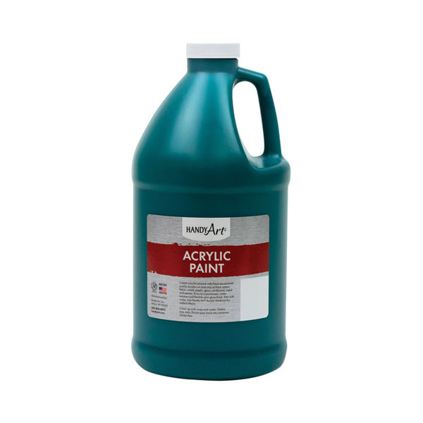 Acrylic Paint, Green, 64 oz Bottle [SKU: HAN102050]