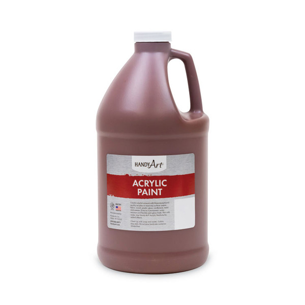 Acrylic Paint, Brown, 64 oz Bottle [SKU: HAN102085]