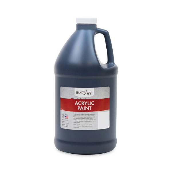 Acrylic Paint, Black, 64 oz Bottle [SKU: HAN102100]