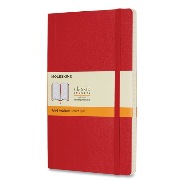 Classic Softcover Notebook, 1 Subject, Narrow Rule, Scarlet Red Cover, 8.25 x 5, 192 Sheets [SKU: HBGQP616F2]