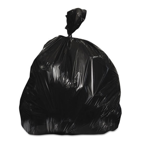 High-Density Waste Can Liners, 45 gal, 22 microns, 40" x 48", Black, 150/Carton [SKU: HERZ8048WKR01]