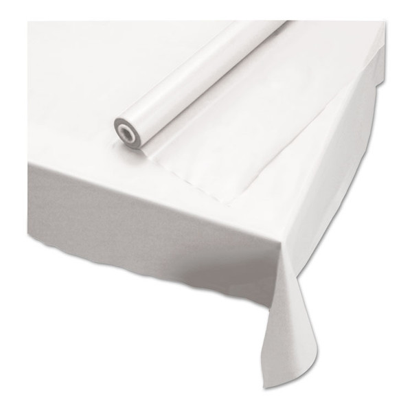 Plastic Roll Tablecover, 40" x 100 ft, White [SKU: HFM113000]