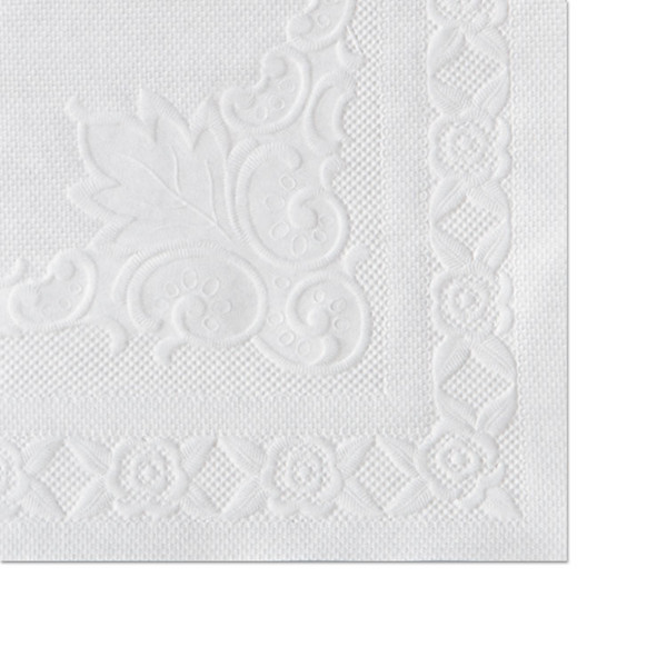 Classic Embossed Straight Edge Placemats, 10 x 14, White, 1,000/Carton [SKU: HFM601SE1014]