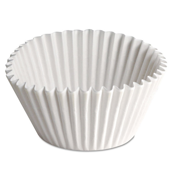 Fluted Bake Cups, 2.25 Diameter x 1.88 h, White, Paper, 500/Pack, 20 Packs/Carton [SKU: HFM610070]