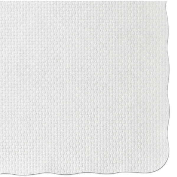 Knurl Embossed Scalloped Edge Placemats, 9.5 x 13.5, White, 1,000/Carton [SKU: HFMPM32052]