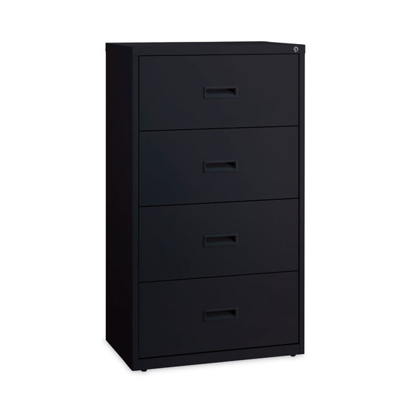Lateral File Cabinet, 4 Letter/Legal/A4-Size File Drawers, Black, 30 x 18.62 x 52.5 [SKU: HID14957]