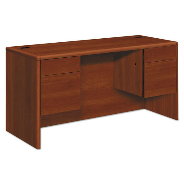 10700 Kneespace Credenza, 3/4 Height Pedestals, 60w x 24d x 29.5h, Cognac [SKU: HON10765CO]