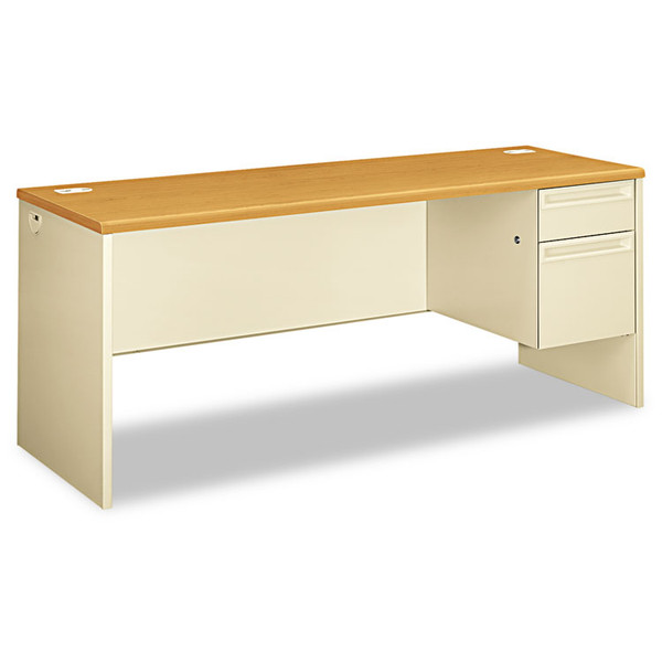 38000 Series Right Pedestal Credenza, 72w x 24d x 29.5h, Harvest/Putty [SKU: HON38856RCL]