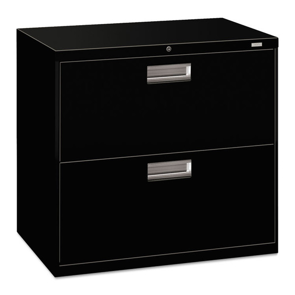 Brigade 600 Series Lateral File, 2 Legal/Letter-Size File Drawers, Black, 30" x 18" x 28 [SKU: HON672LP]