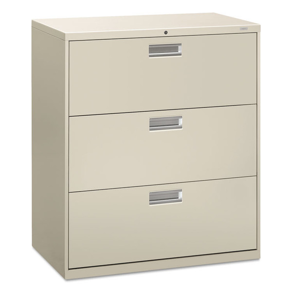Brigade 600 Series Lateral File, 3 Legal/Letter-Size File Drawers, Light Gray, 36" x 18" x 39.13 [SKU: HON683LQ]