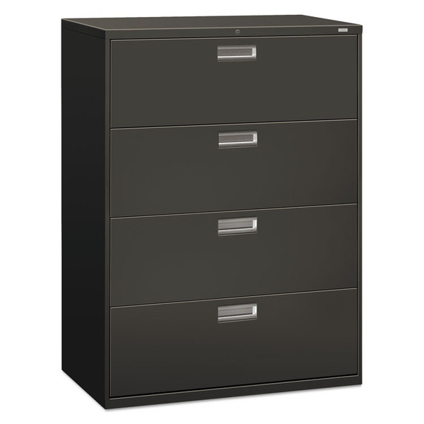 Brigade 600 Series Lateral File, 4 Legal/Letter-Size File Drawers, Charcoal, 42" x 18" x 52.5 [SKU: HON694LS]