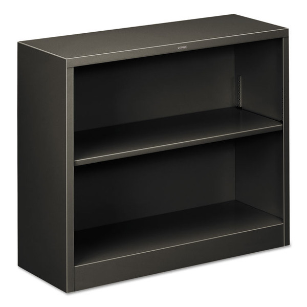 Metal Bookcase, Two-Shelf, 34.5w x 12.63d x 29h, Charcoal [SKU: HONS30ABCS]