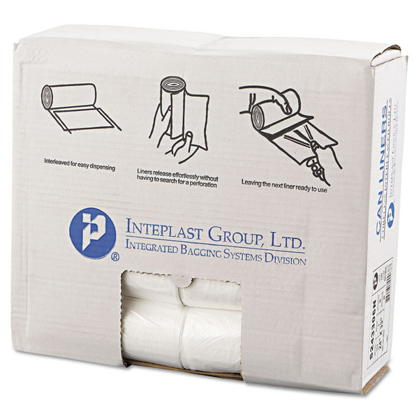 High-Density Commercial Can Liners, 16 gal, 6 microns, 24" x 33", Natural, 50 Bags/Roll, 20 Rolls/Carton [SKU: IBSS243306N]