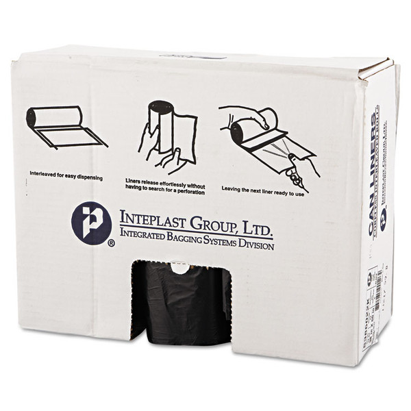 High-Density Commercial Can Liners, 60 gal, 22 microns, 38" x 60", Black, 150/Carton [SKU: IBSS386022K]