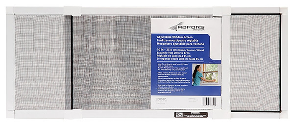 NEW YORK WIRE FSP8555-U Window Screen, 10 in L, 20 to 37 in W, Aluminum/Fiberglass, Charcoal [SKU: ORG7193840]