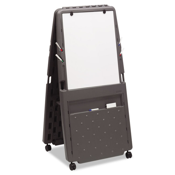 Ingenuity Presentation Flipchart Easel with Dry Erase Surface, Resin Surface Frame, 33 x 28 x 73, Charcoal [SKU: ICE30237]
