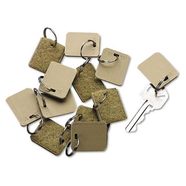 Extra Blank Hook and Loop Tags, Security-Backed, 1.13 x 1, Beige, 12/Pack [SKU: ICX94190029]
