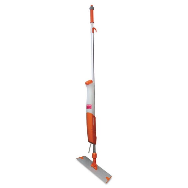 The Mopster Microfiber Bucketless Mop Handle, 18 x 3 Orange Microfiber Head, 54" Silver Aluminum Handle [SKU: IMPLBH18]