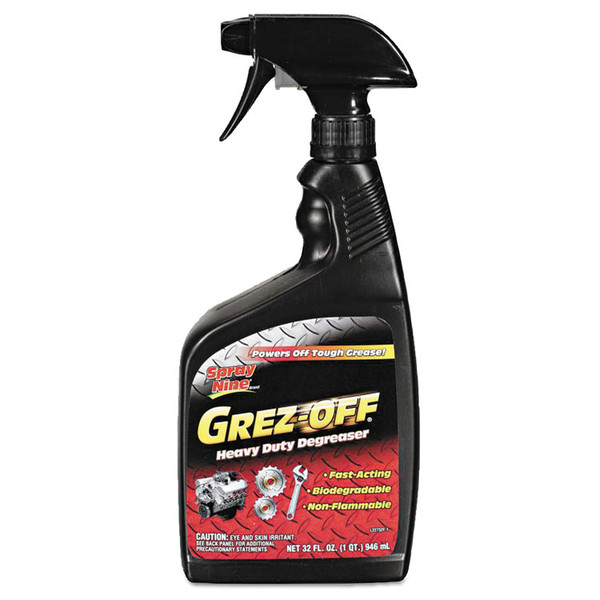 Grez-off Heavy-Duty Degreaser, 32 oz Spray Bottle, 12/Carton [SKU: ITW22732]