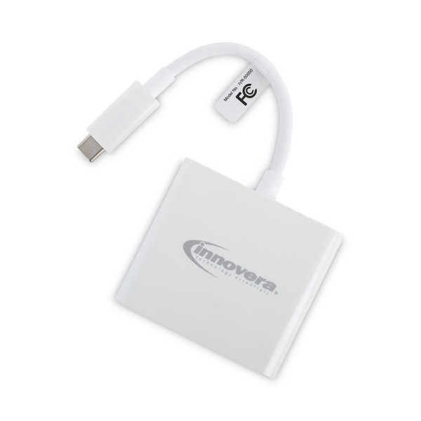 USB Type-C HDMI Multiport Adapter, HDMI/USB-C/USB 3.0, 0.65 ft, White [SKU: IVR50000]