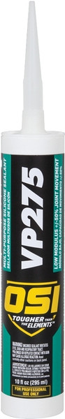 OSI VP275 1493958 Silicone Sealant, Clear, 7 to 14 days Curing, -5 to 170 deg F, 10 fl-oz Cartridge [SKU: ORG7151871]