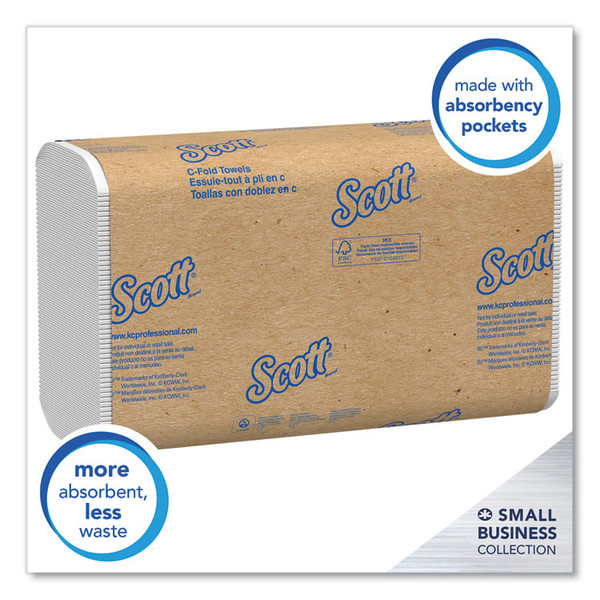 Essential C-Fold Towels for Business, Convenience Pack, 10.13 x 13.15, White, 200/Pack, 9 Packs/Carton [SKU: KCC03623]