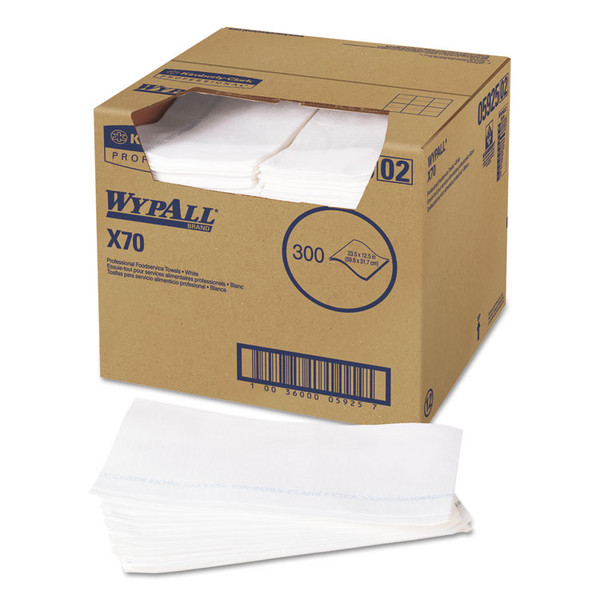 X70 Wipers, Kimfresh Antimicrobial, 12.5 x 23.5, White, 300/Carton [SKU: KCC05925]