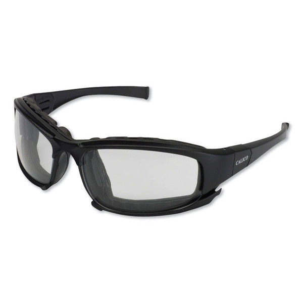 V50 Anti-Fog Calico Safety Eyewear, Black Frame, Clear Lens, Nylon/Polycarb, 12/Box [SKU: KCC25672]