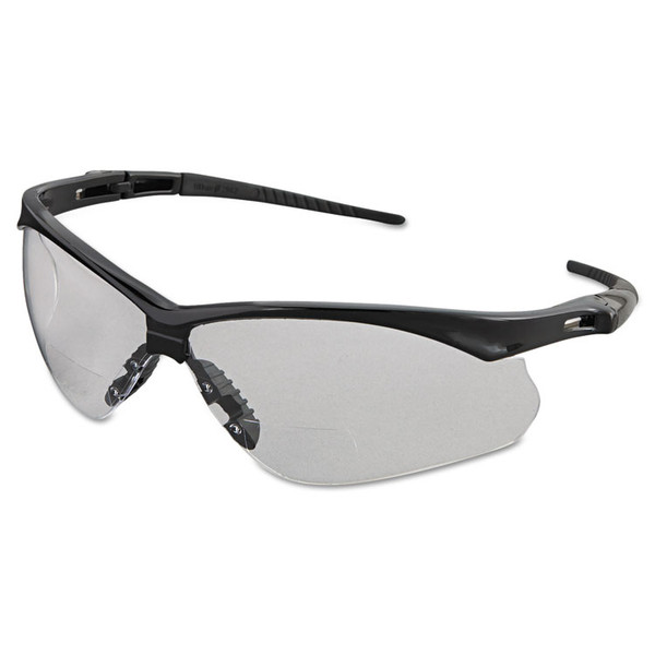 V60 Nemesis Rx Reader Safety Glasses, Black Frame, Clear Lens, +2.5 Diopter Strength [SKU: KCC28627]