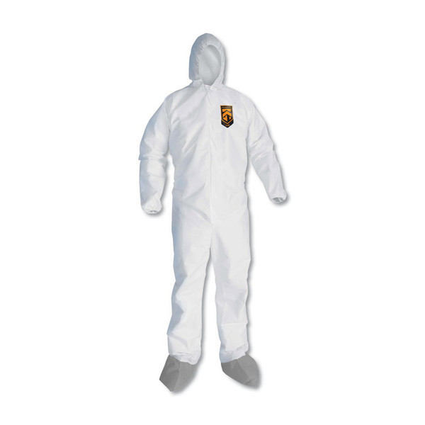 A45 Liquid and Particle Protection Surface Prep/Paint Coveralls, Medium, White, 25/Carton [SKU: KCC48972]