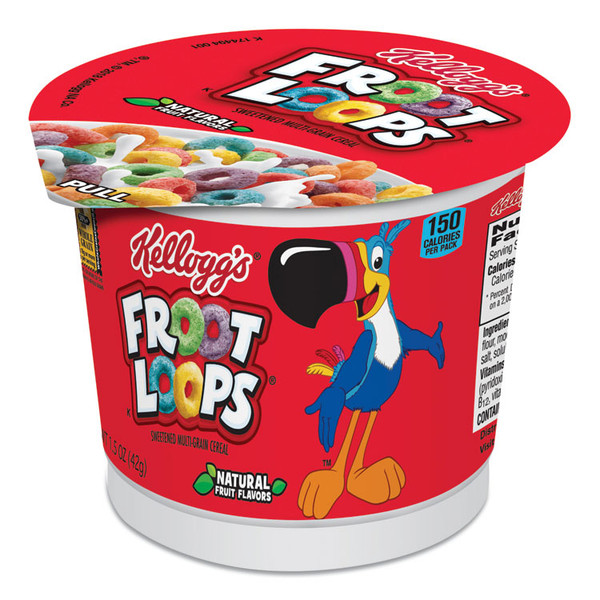 Froot Loops Breakfast Cereal, Single-Serve 1.5 oz Cup, 6/Box [SKU: KEB01246]