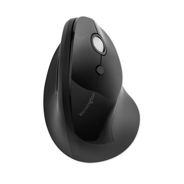 Pro Fit Ergo Vertical Wireless Mouse, 2.4 GHz Frequency/65.62 ft Wireless Range, Right Hand Use, Black [SKU: KMW75501]