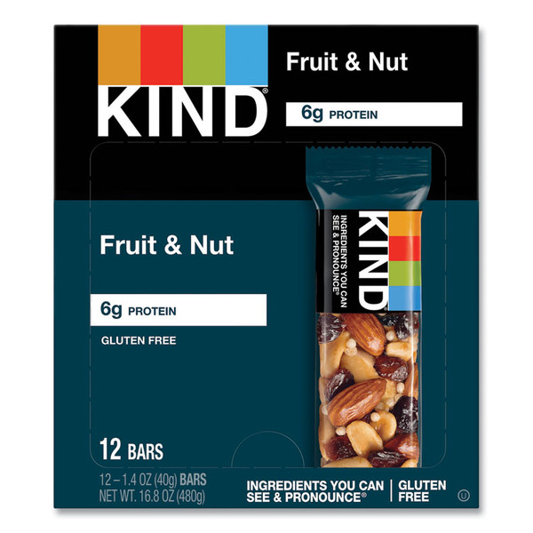 Fruit and Nut Bars, Fruit and Nut Delight, 1.4 oz, 12/Box [SKU: KND17824]