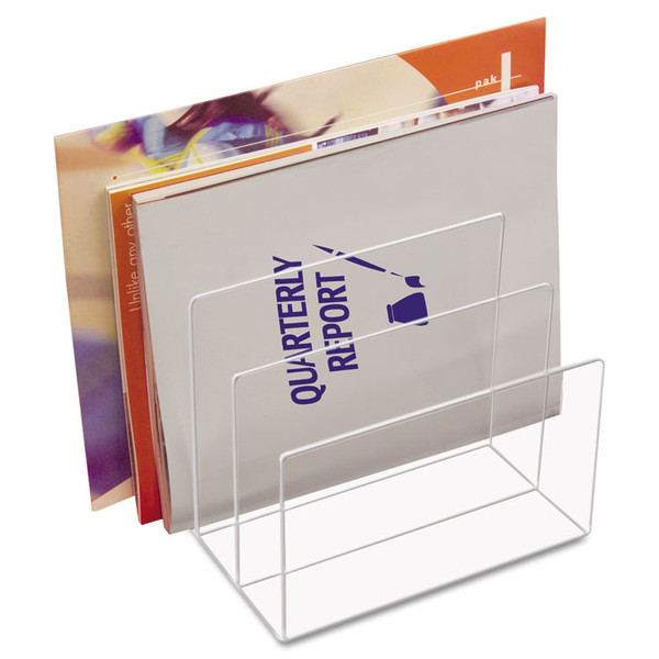 Clear Acrylic Desk File, 3 Sections, Letter to Legal Size Files, 8" x 6.5" x 7.5", Clear [SKU: KTKAD45]